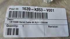 NCR 497-0483231 CB10498 Serial Receipt Printer Cable DB25M for Radiant Systems