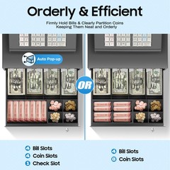 39 Keys Wired Lockable Electric Thermal Cash Register with Drawer for Catering