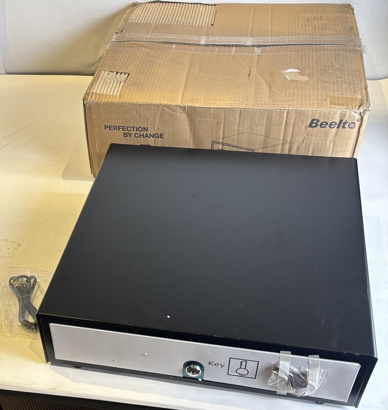 BEELTA BK1616B STAINLESS STEEL FRONT PANEL REMOVABLE 16 INCH CASH DRAWER