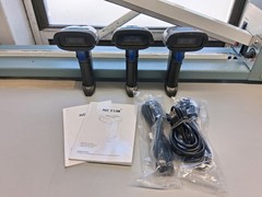 Cashier Laser Barcode Scanners Lot Of 6 with USB Wires And Code Guides NETUM Gun
