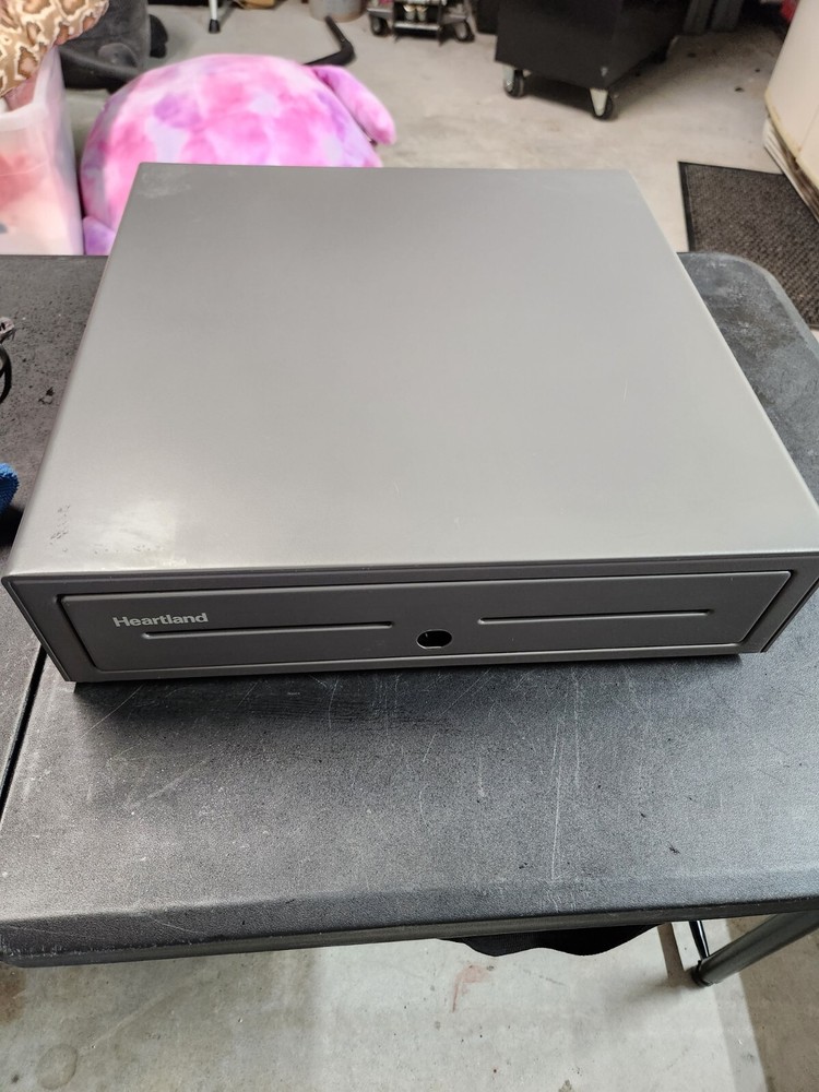 16″ CASH DRAWER HEAVY DUTY P.O.S 5 BILLS 5 CHANGE BY HEARTLAND – NEW – NO LOCK