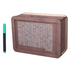 1X Wooden Savings Box – Wooden Cash Saver Money Box Cash Saver Box