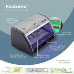 AccuBANKER LED430 6-Point Counterfeit Detector Multi Currency w/stand, UL Listed