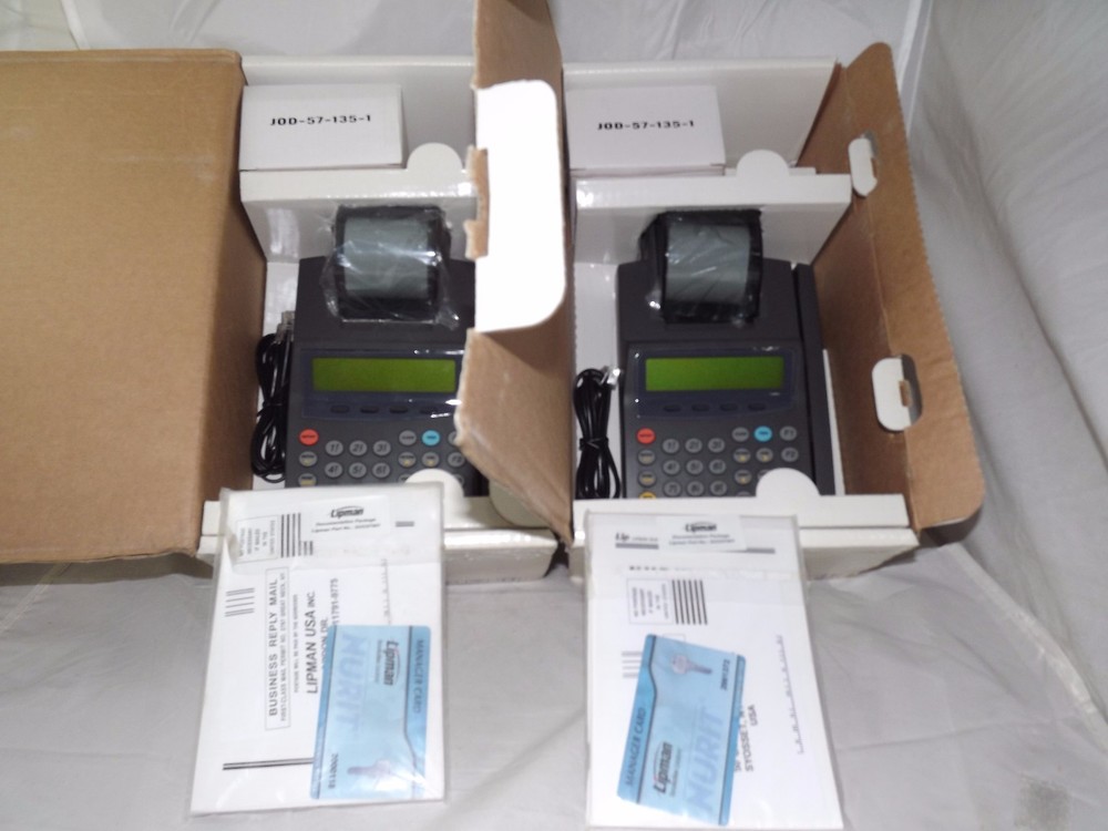 2 New Nurit 2085 Credit Card Payment Terminals NOB