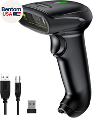 Wireless Barcode Scanner Versatile 2-In-1 (2.4Ghz Wireless+Usb 2.0 Wired) Handhe