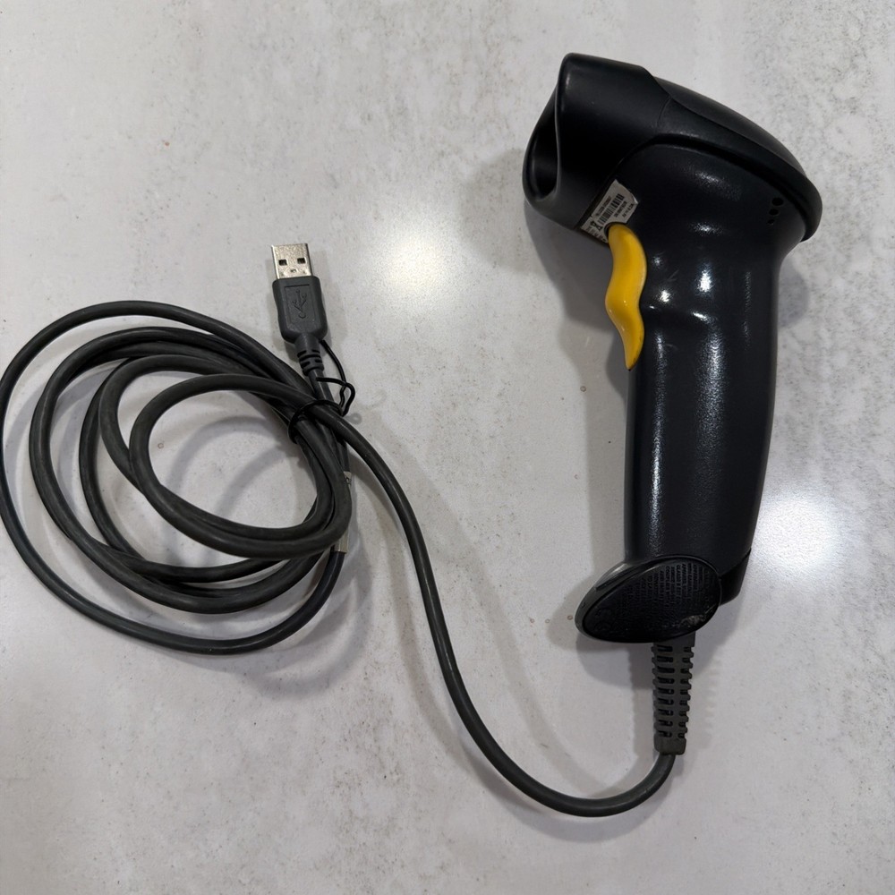 USB Symbol Laser Barcode Scanner, Black/Yellow, used Untested