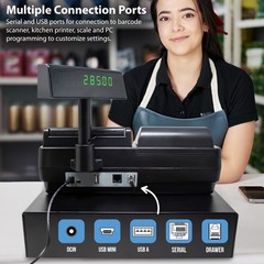 Nadex CR260 Cash Register, Steel Drawer, Fast Printing, User-Friendly Interface
