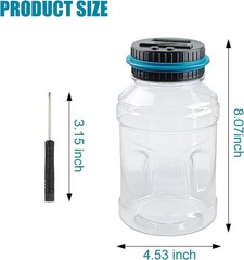 Large Piggy Banks for Adults, Digital Counting Money Jar, 1.8L Capacity Coin …
