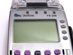 Verifone VX520 POS Credit Card Machine, LCD Screen, UNTESTED for Parts/Repair
