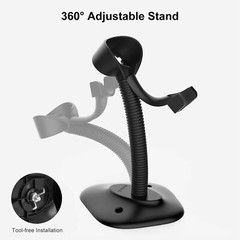 Inateck 1D Barcode Scanner Reader with Scanner Stand & Wired USB Cable, BCST-33