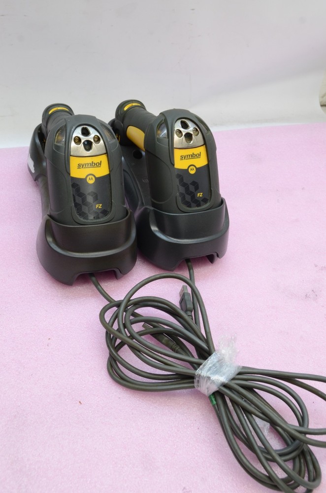LOT-2 Motorola Symbol Barcode Scanner LS3578 FZ20005WR USB w/STB3578 Cradle T8E2