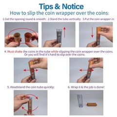 Coin Counter Coin Sorter Tubeï½œCreative 5-in-1 Change Sorter Coin Organizerï