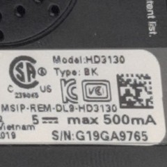 Datalogic HD3130 Heron Barcode Scanner 23.6in Max Range, USB Connector, 5VDC