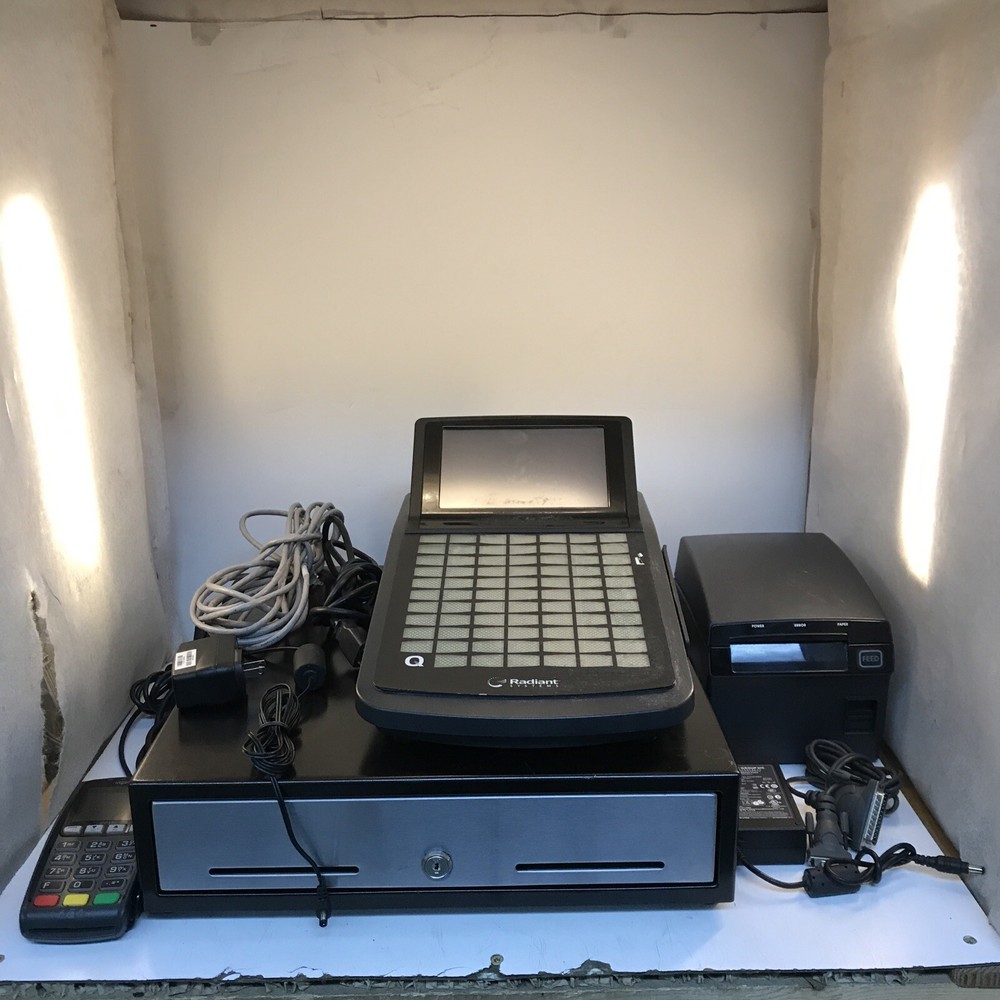 Cashier terminal QS710, PR10310, IPP350-01T1305A and cash drawer Tested