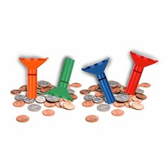 Coin Counters & Coin Sorters Tubes Bundle of 4 Color-Coded Coin Tubes and 100