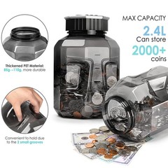 Digital Coin Counting Piggy Bank X-Large 2.4L Capacity with LCD Counter Jar
