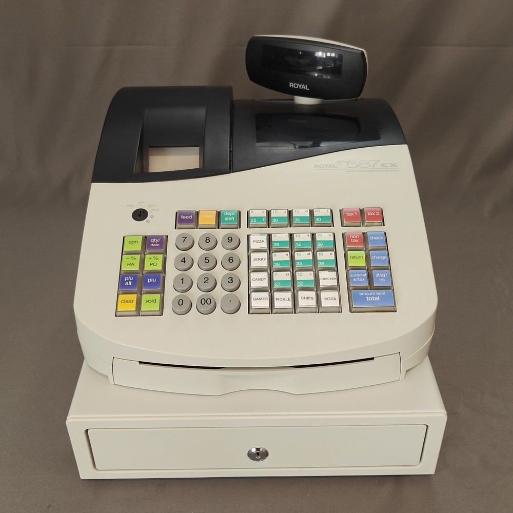 Royal Alpha 587cx Cash Register Management System ***No Keys***