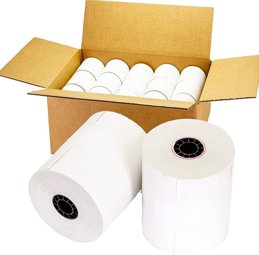 3-1/8″ x 210′ THERMAL POS RECEIPT PRINTER ROLL PAPER BPA FREE USA 50 ROLLS