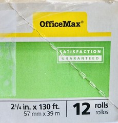 OFFICE MAX 2-1/4 in x 130 ft Bond Receipt Paper Rolls (57mm x 39m) OM98103 12pk