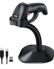 Symcode QR Industrial Bluetooth Barcode Scanner with Wireless Charging Stand—-