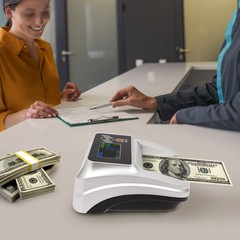 Money Counter Machine, Dollar Bill Detector, Counterfeit Money Checker 110-240V