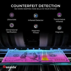 UV/MG/IR Counterfeit Detection Money Counter – Large Display