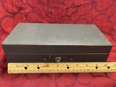 VINTAGE Metal Cash Box Steelmaster Removable Tray 10”x3”x4.5” USA No Key– 9509