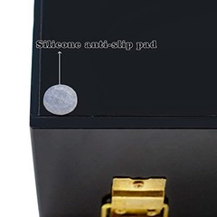 Lockable Black Acrylic Currency Tray – 5 Compartment Cash Organizer & Storage Bo