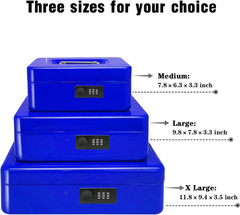 Secure Steel Cash Box with Combination Lock and Removable Tray – Metal Money …