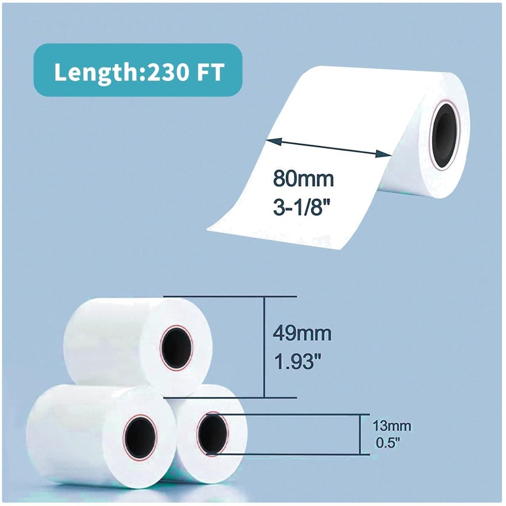Professional 3-1/8″ x 230ft Receipt Paper – 50 Rolls