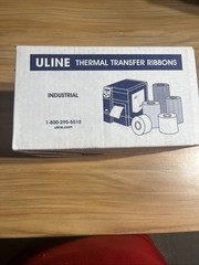 ULINE S-6257 (6 Rolls) Thermal Transfer Ribbon (4.02”x 1345′) 1″ core