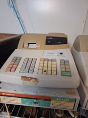 Sharp XE-A201 Cash Register w/ Cash Drawer Key Programmable