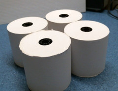 Cash Register Receipt Paper 3″ X 190′ LOT OF 4 ROLLS .. FS