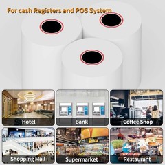 2-1/4″ x 85′ Thermal Cash Register Credit Card POS Receipt Paper 100 Rolls 85ft