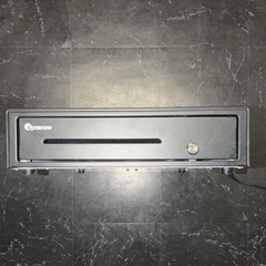 ePOSNow Metal Cash Drawer Black with Media Slot, Lockable, Key Lock and Cable