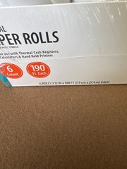 Thermal Paper Rolls 3 1/8 x 190 FT3-1/8″x190′ ThermaluSA Receipt Paper 6 Rolls
