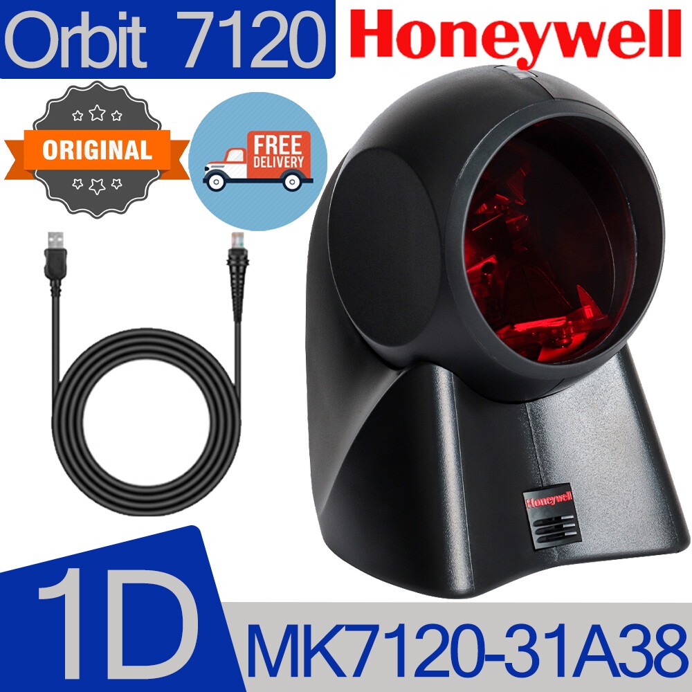 Honeywell Orbit MK7120-31A38 Omnidirectional Black Barcode Scanner w/ USB Cable