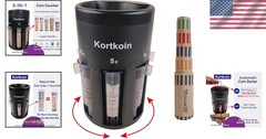 Automatic Coin Sorter 5 in 1 Coin Counter with Coin Wrappers, Sort Your Spare Ch