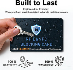 5 Pack RFID Blocking Cards, NFC Contactless Bank Debit Credit Card Protector