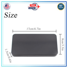 2 PCS Black Metal Cash Box Money Box for Cash Single Row Currency Tray Money Hol