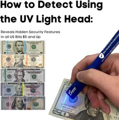 BioGuard Dual Counterfeit Money Detector Pen, UV Light Head Bonus Pack – Fak…