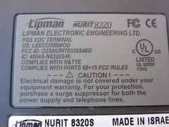 Lipman Nurit 8320 Secure Payment Terminal w Power and Data Cords