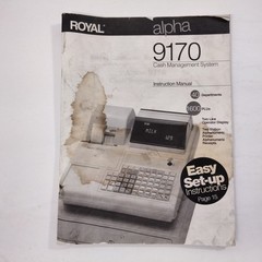 Royal Alpha 9170 Cash Management System Cash Register Instruction Manual