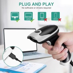 2D Barcode Scanner Handheld QR Code Scanner USB Wired | Plug And Play Scanner