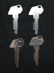 TEC MA-1400 Cash Register Key – Set of 4 Clerk Key 1, 2, 3 and 4