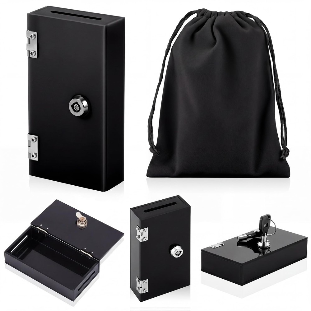 1 Pack Acrylic Money Bank Box for Gambler, Winners Portable Safe Casino Money