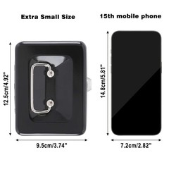 xydled Locking Steel Mini Cash Box with Removable Coin Tray and Small, Black