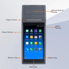 POS PDA Q2i Receipt Printer 58mm High Speed Thermal Printer with Android 11, …