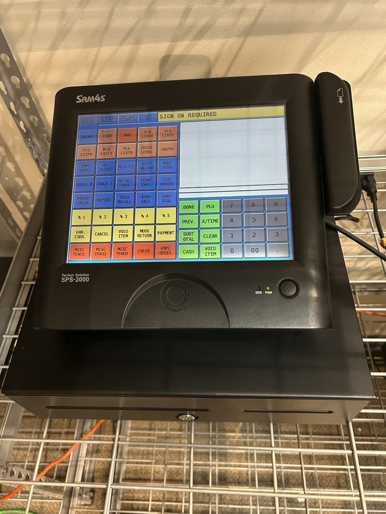 Sam4s SPS-2000 POS Touch Screen Cash Register POS System And Cash Drawer