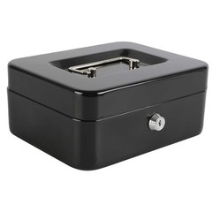 Locking Steel Medium Cash Box with Removable Coin Tray and Key Lock,7.87″x 6….